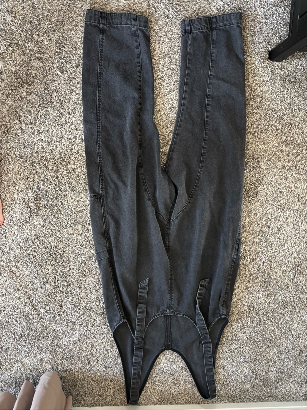 We the Free Women's Black Washed Denim Utility Jumpsuit - Picture 4 of 4